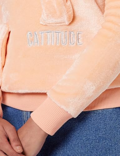 Image of Max Polyester Women Embroidered Round Neck Hooded Sweatshirt