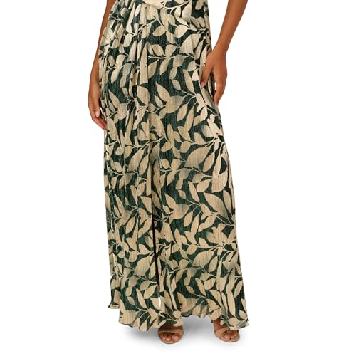 Image of Adrianna Papell Foil Leaf Draped Gown