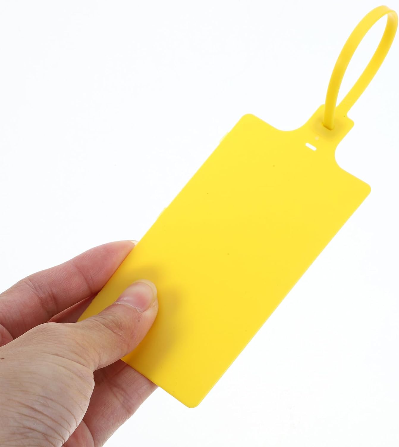 Veemoon 100pcs Yellow Plastic Shipping Tags with Cable 5.8x100mm Labeling Tags for Luggage and Industrial Packaging for Shipping and Inventory Management