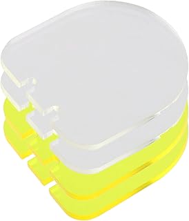FOCUHUNTER Sight Protector Kit, Scope Optic 3mm Thick Scope Red Dot Screen Protector, Transparent Lens Optics for 20mm Rail Mount Base, 2 PCS Yellow & 2 PCS Clear Lens Only