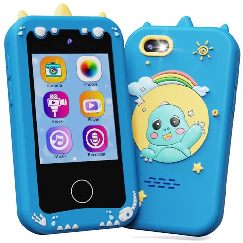 Image of KOKODI Kids Smart Phone, Touchscreen HD Dual Camera Cell Phone for Kids, Christmas Birthday Gifts Dinosaur Child Play Phone for Boys 3-10, Travel Toy Preschool Learning Education Toy