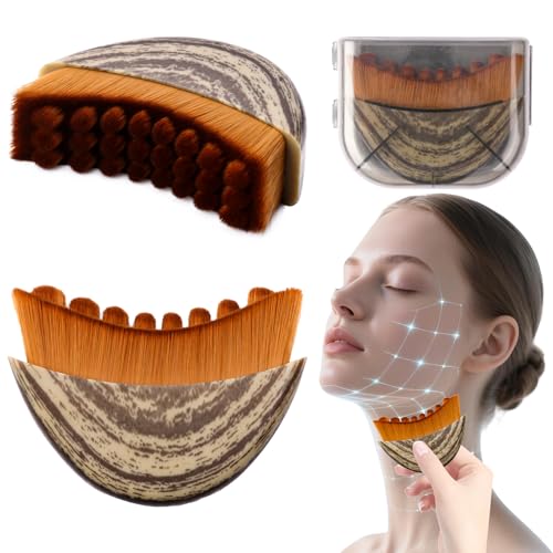 3-in-1 Lymphatic Contour Face Brush: Facial Dry Brush, Lymphatic Lifter & Jawline Sculptor | Hypoallergenic Ergonomic Design | Reduces Puffiness & Tightens Skin