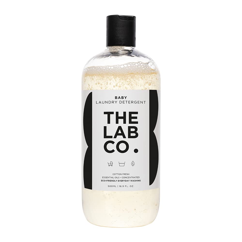 Baby Wash Liquid Laundry Detergent for washing machines and hand washing. Fresh cotton fragrance. Plant Based. Non-Bio. 500ml size for up to 32 washes.