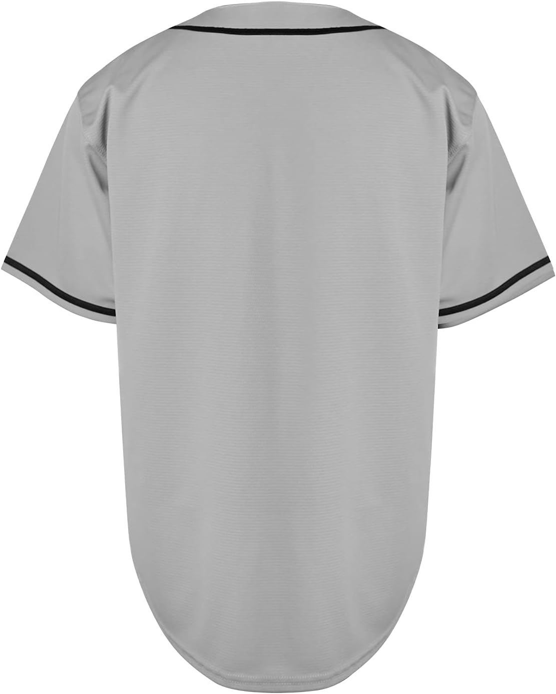 Blank Plain Hip Hop Hipster Button Down Baseball Jersey, Short Sleeve Active T Shirts - Image 2