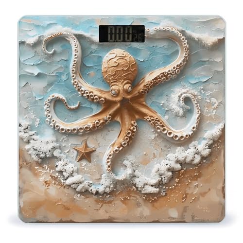 Báscula digital de baño con diseño de playa miniatura 1