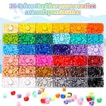 Kit de Perles Fuse - 36 Couleurs 11,000 Perles Fondantes DIY Set d'Artisanat pour Enfants avec 5 Plaques à Piquets, Papier à Repasser, Accessoires de Chaîne, Jouets d'Anniversaire pour Garçons Filles