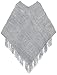 Simplicity Ponchos for Women Sweater Poncho Tassel Pullover Shawl, Grey