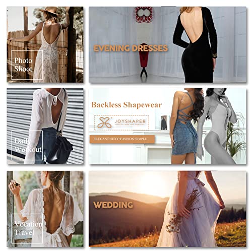 JOYSHAPER Women Plunging Deep V-Neck Strapless Backless Bodysuit Seamless Thong Full Body Shapewear for Wedding Party4
