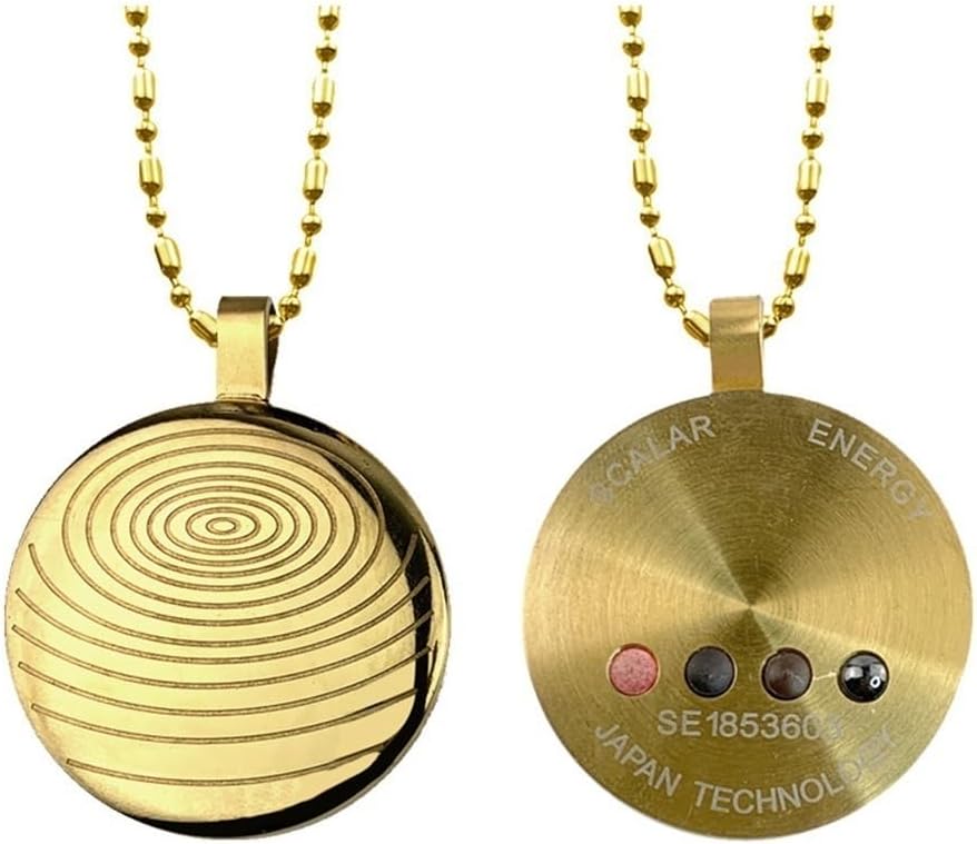 DYFUHO Wave Protection Terahertz Shield Defense Necklace,Terahertz Cosmic Energy Protection Necklace,Gold Color