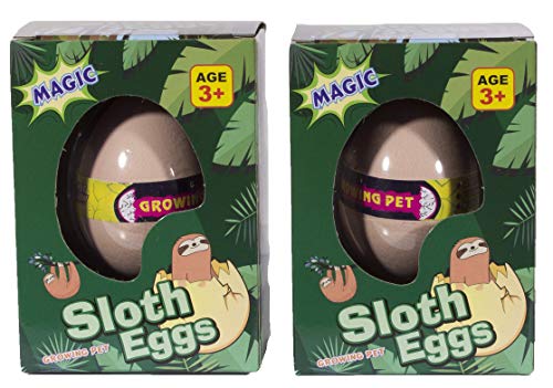 Supercool Grow A Sloth - Set of 2 Sloth Eggs Hatching Pet, Just Add Water