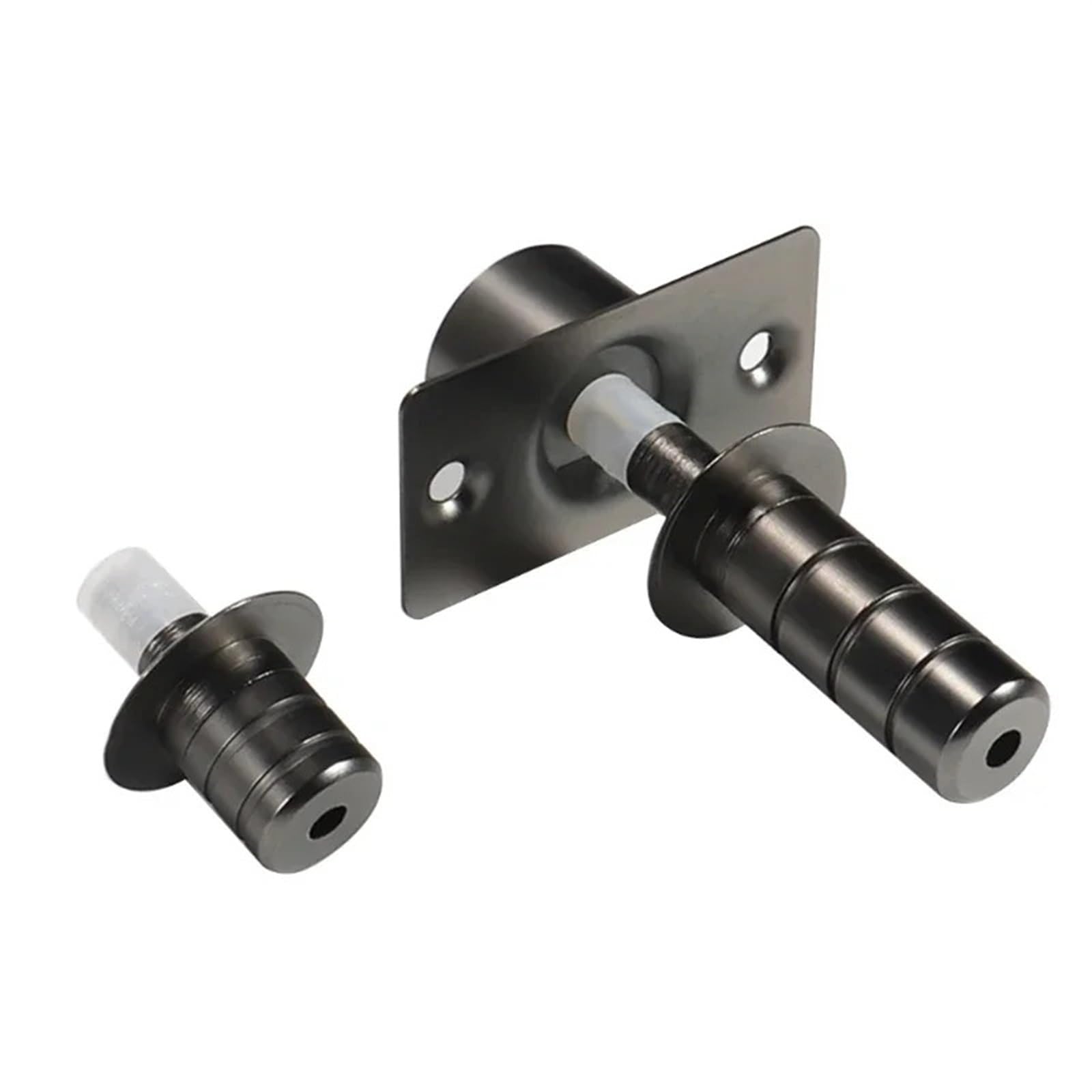 Butée de porte magnétique invisible en acier inoxydable noir pour fixation au sol