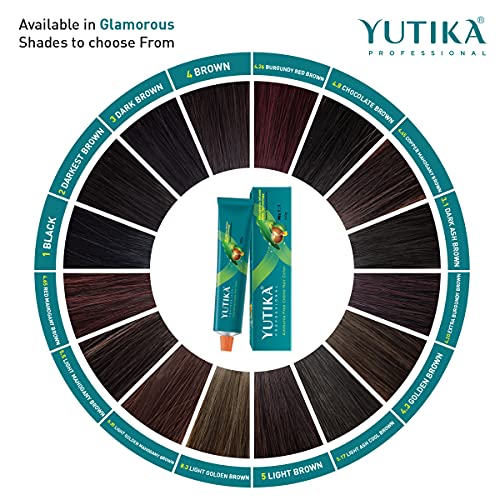 Image of YUTHIKA Professional Creme Hair Colour Light Ash Brown (Shade 5.17) 100g | Permanent Hair Colour & Dye | 100% Grey Coverage | Silky, Shiny & Long Lasting | For Women & Men | All Hair Types