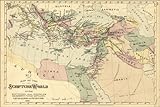 24'x36' Gallery Poster, bible map israel jerusalem middle east 1881