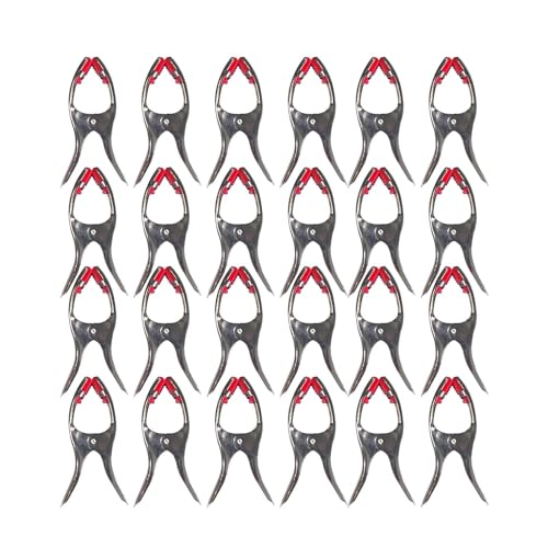 Image of Hazel Stainless Steel Cloth Clips with Plastic Grip for Drying Clothes | Strong & Rust-Resistant Cloth Pins | Pack of 24