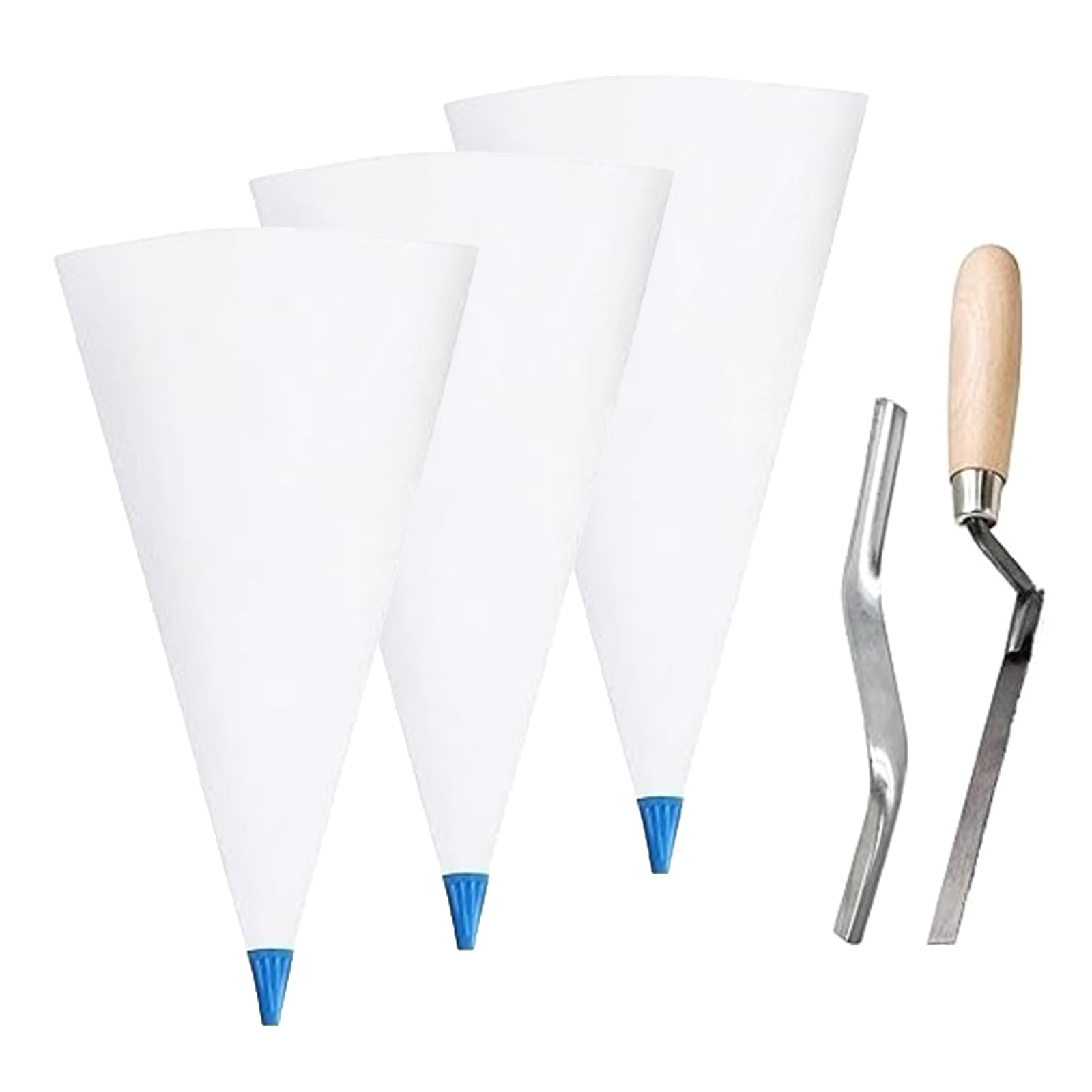 Juego de juntas de azulejos portátiles, bolsas de mortero de PVC resistentes con juntas de ladrillo y herramienta puntiaguda para proyectos de renovación del hogar