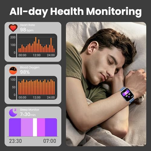 T80 Smartwatch 1.95" Fitness Watch for Men Women