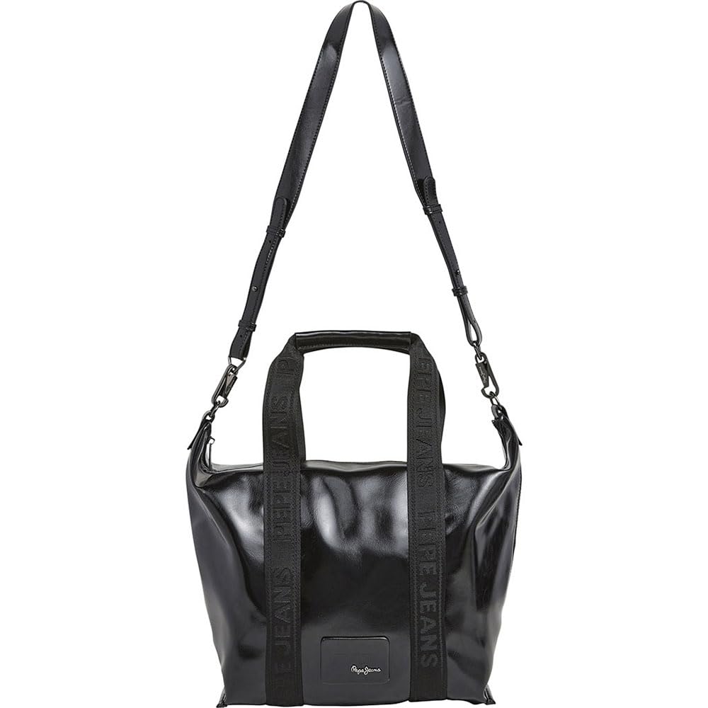 Pepe Jeans Chelsea - Bolso brillante para mujer, talla única, Negro (Black), Talla única