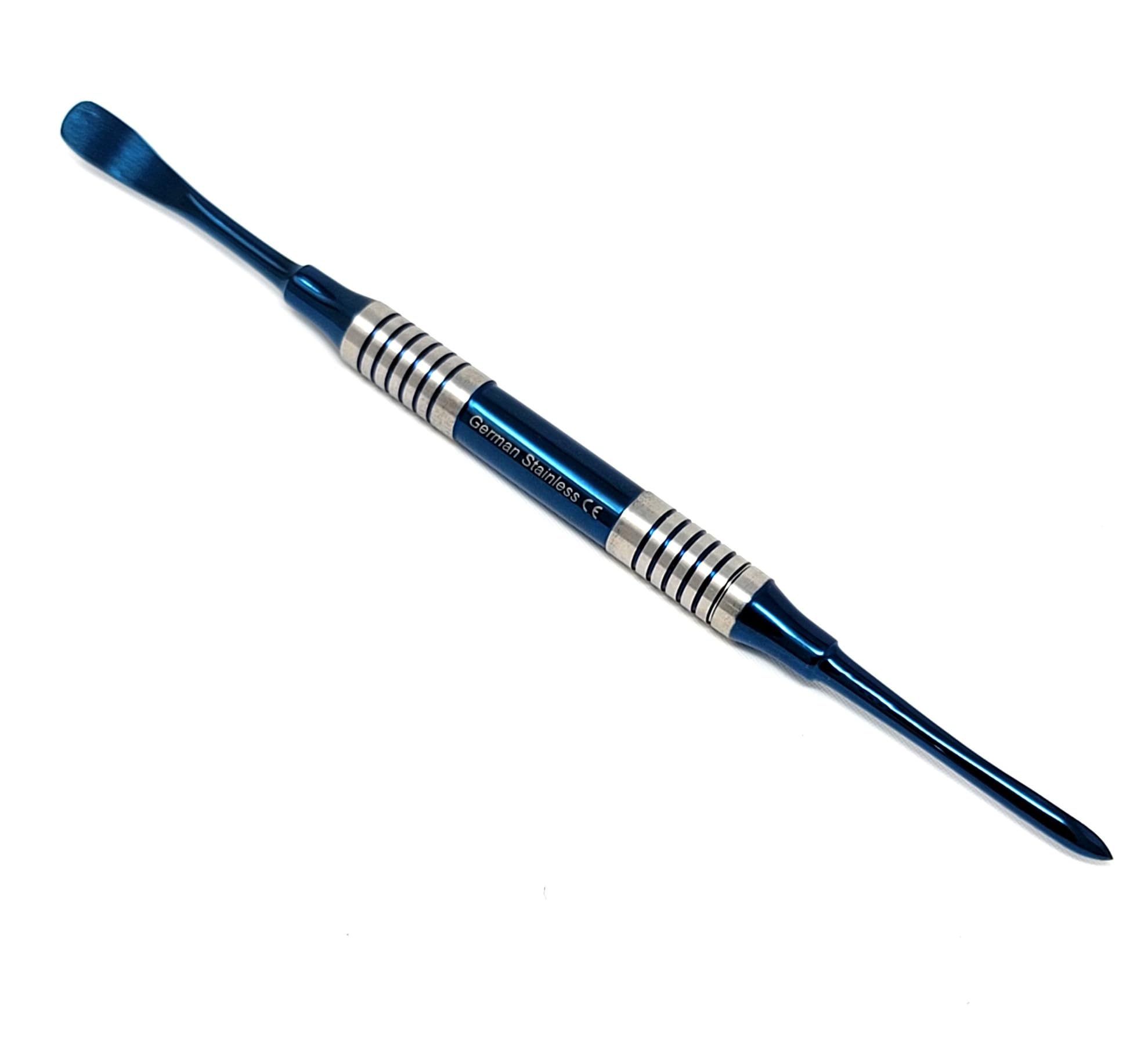 Professional Dental Periosteal Elevator, Stainless Steel with Blue Titanium Coated Tips (M9)