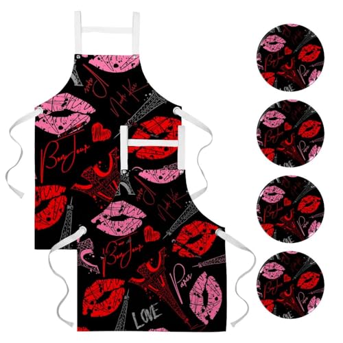 Tablier de serveuse anti-taches avec broches ajustables pour cuisine et bistrot