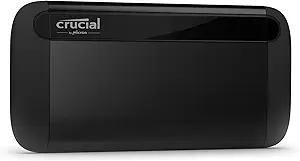 Crucial X8 2TB Portable SSD - Up to 1050MB/s - PC and Mac - USB 3.2 External Solid State Drive - CT2000X8SSD9