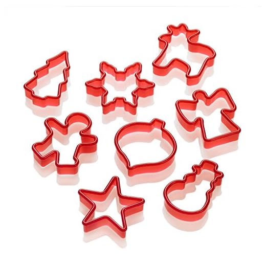 Lurch 10520 Emporte-Pièces Noël 8 pcs en Rouge, Plastique, 20x10x2 cm