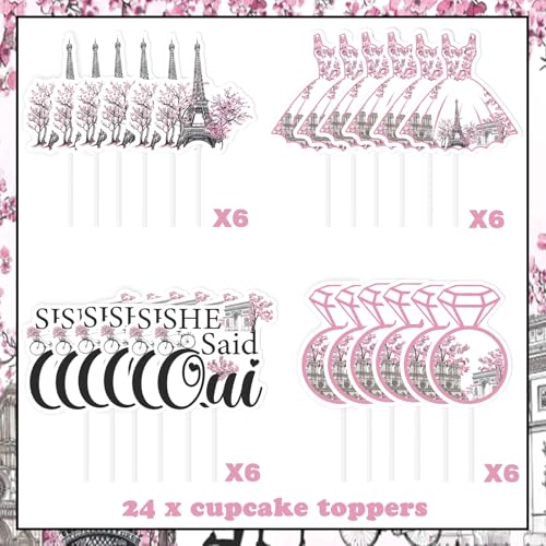 Decoración de pastel de París y adornos para cupcakes de ciudades europeas 6