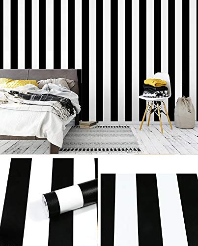 Elegant Look Black & White Lines Self Adhesive Ready to Apply Wallpaper 200 cm by 45 cm Just Peal & Apply (B08GSQS6GS) Amazon Price History, Amazon Price Tracker
