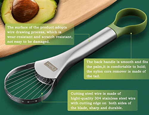 Avocado Slicer,Avocado Pit Remover Cutter/Peeler,Well Made Stainless Steel Avocado Slicer And Pitter Tool,Really Cutting Thin Slices,The Best Holiday Gifts #TOP1
