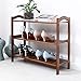 HLY Bambusowy stojak na buty wielowarstwowy brązowy retro przechowywanie buty półka ciemny akademik prosta płaska mała szafka na buty długość / 70 x 26 x 59 cm / 70 x 26 x 59 cm
