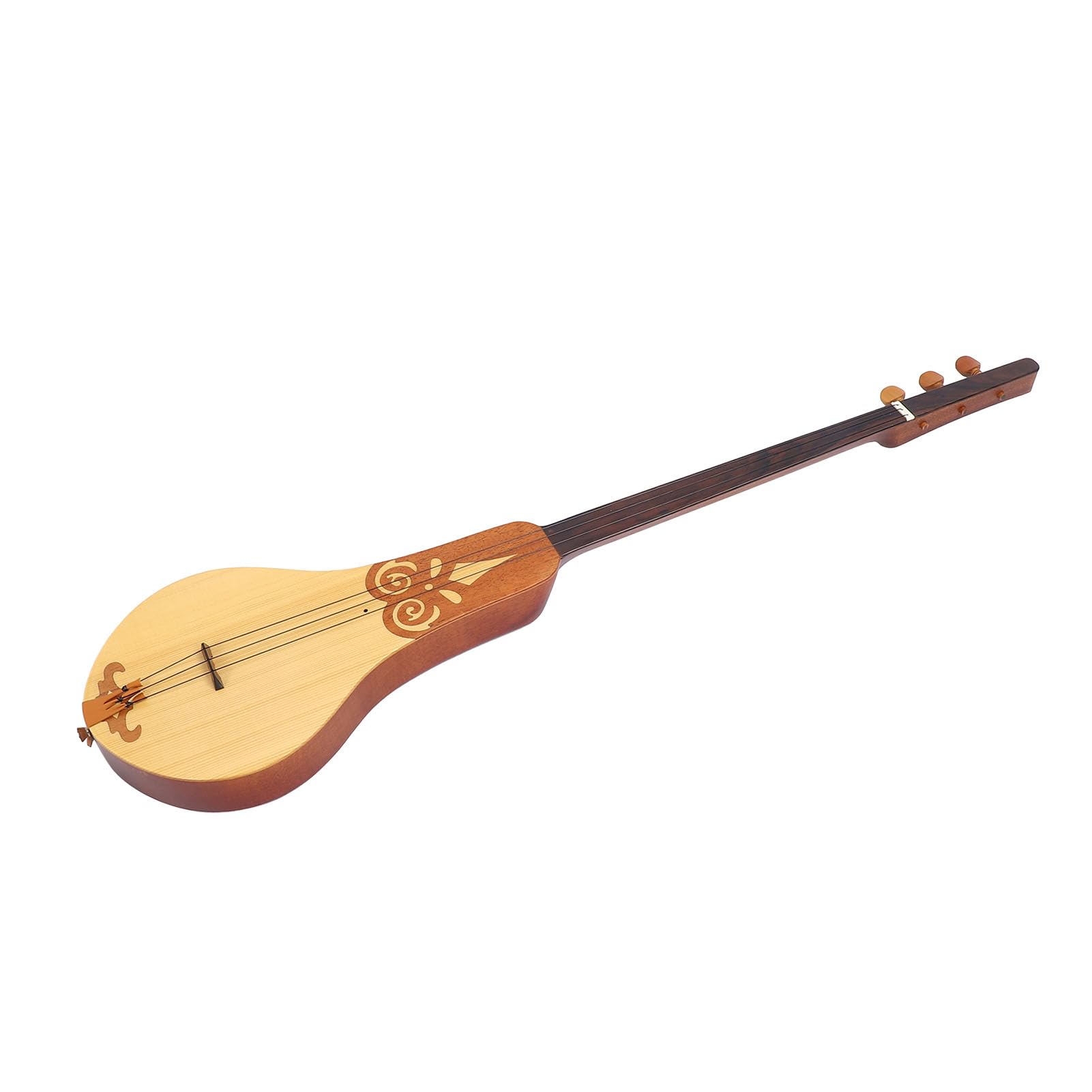 3-strunowa Kompaktowa Gitara Cymbałowa z Drewna Mahoniowego do Sesji Treningowych dla Miłośników Muzyki