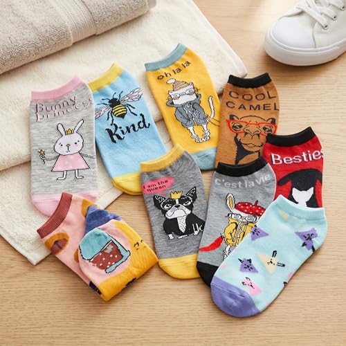 Image of Tipi Toe Women's 20 Pack Colorful Low Cut Socks - Lightweight, Breathable Design for All-Day Comfort Sizes 9-11 /10-13