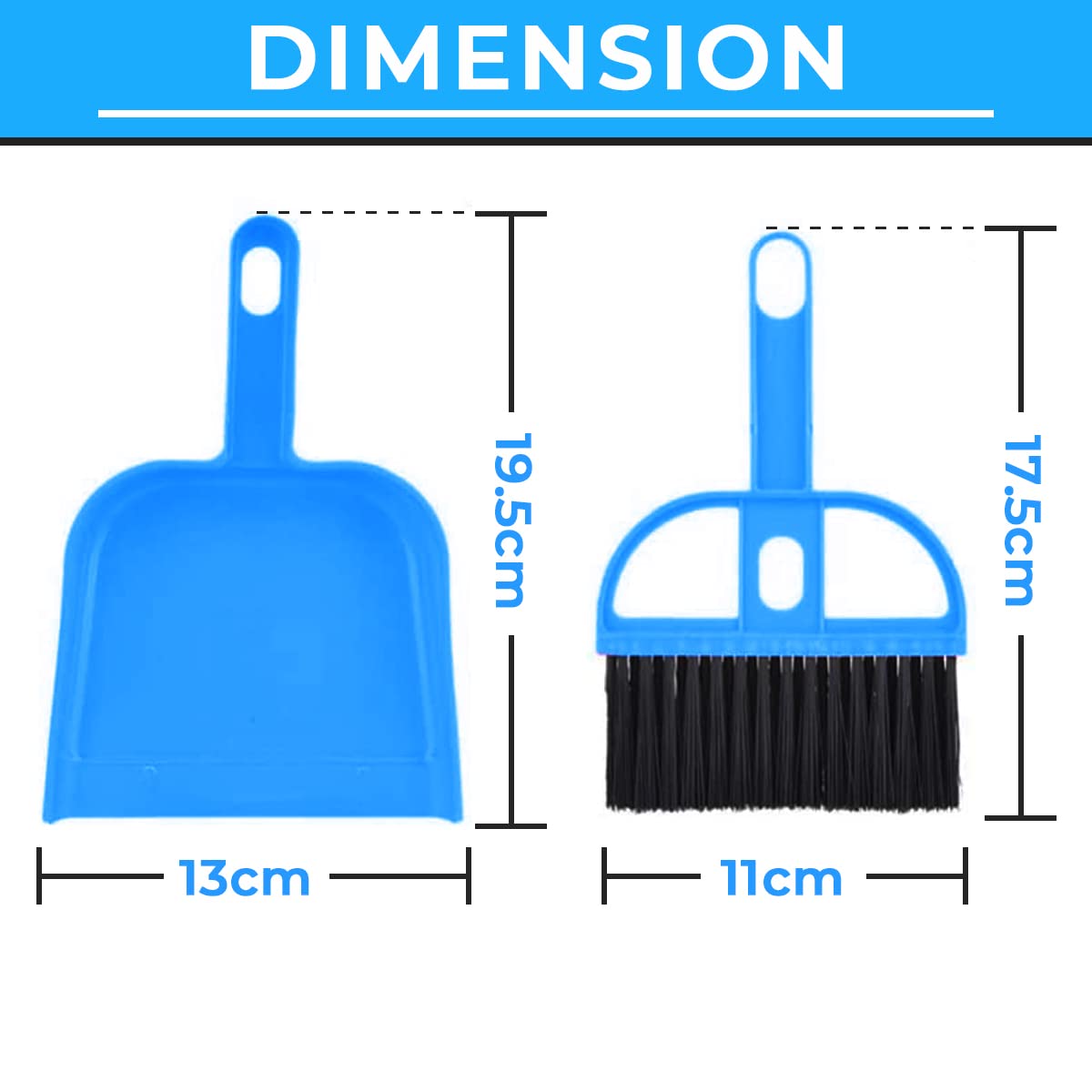 2 Brothers Wholesale Mini Broom and Dustpan Set - Compact Cleaning Kit for Home, Car, Camping, Small Spaces, Pet Cleanup, and Travel - Durable Small Broom and Dustpan Set Mini - Green Broom 4