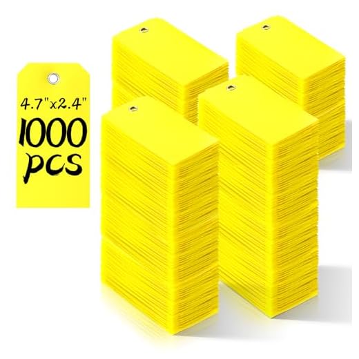 1000 Pieces Yellow Plastic Shipping Tags