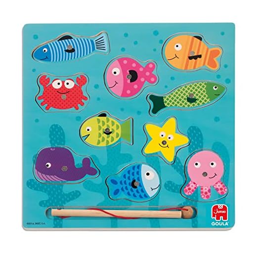 Goula - Puzle De Pesca Magnético, Encajable De Madera A Partir De 2 Años