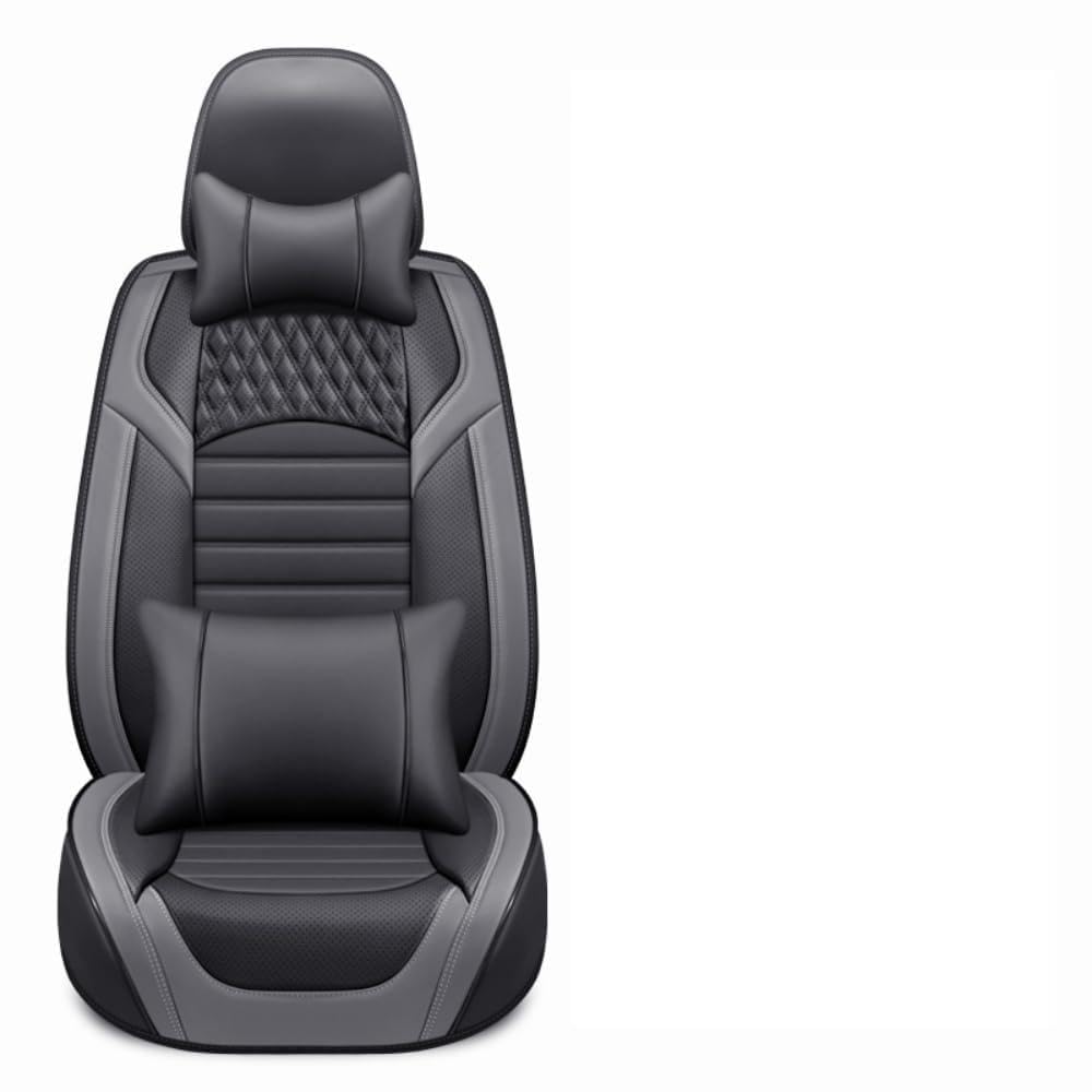 DESIAR Pokrowce na siedzenia samochodowe seria do Mitsubishi Pajero 4 2 Sport Outlander XL ASX Montero akcesoria Lancer 9 10 Carisma Kompatybilny pokrowiec na fotel samochodowy_Czarno-szara wersja