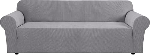 H.VERSAILTEX - Fundas elásticas para sofá, funda protectora removible para sofá, 1 pieza, tela de licra elástica y jacquard con textura cuadriculada