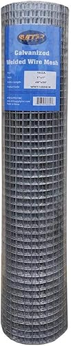 MTB - Cerca económica de malla de alambre soldada galvanizada para jardín 48 pulgadas x 50 pies 1 pulgada x 1 pulgada 16GA