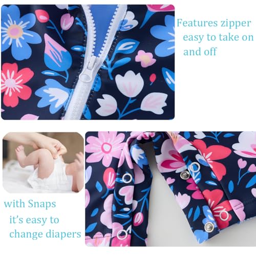 Image of UMELOK Baby Girl Swimsuit Infant UPF 50+ Bathing Suit Size Months