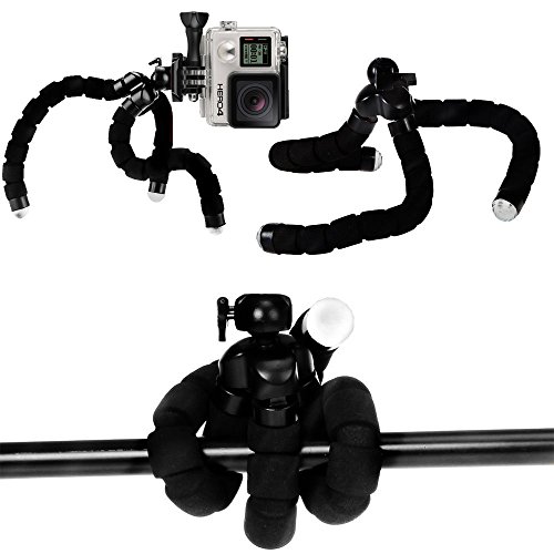 Acuvar 6.5“ Inch Flexible Tripod For Gopro Hero Cameras With Ecostconnection Microfiber Cloth #TOP1