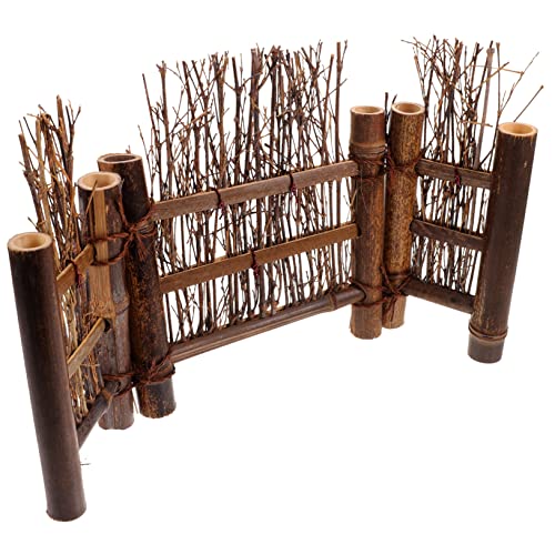 UPKOCH Ornement Miniature Bambou Tressé Décoration De Clôture De Jardin Modèle De Clôture pour Micropaysage Et Bonsaï