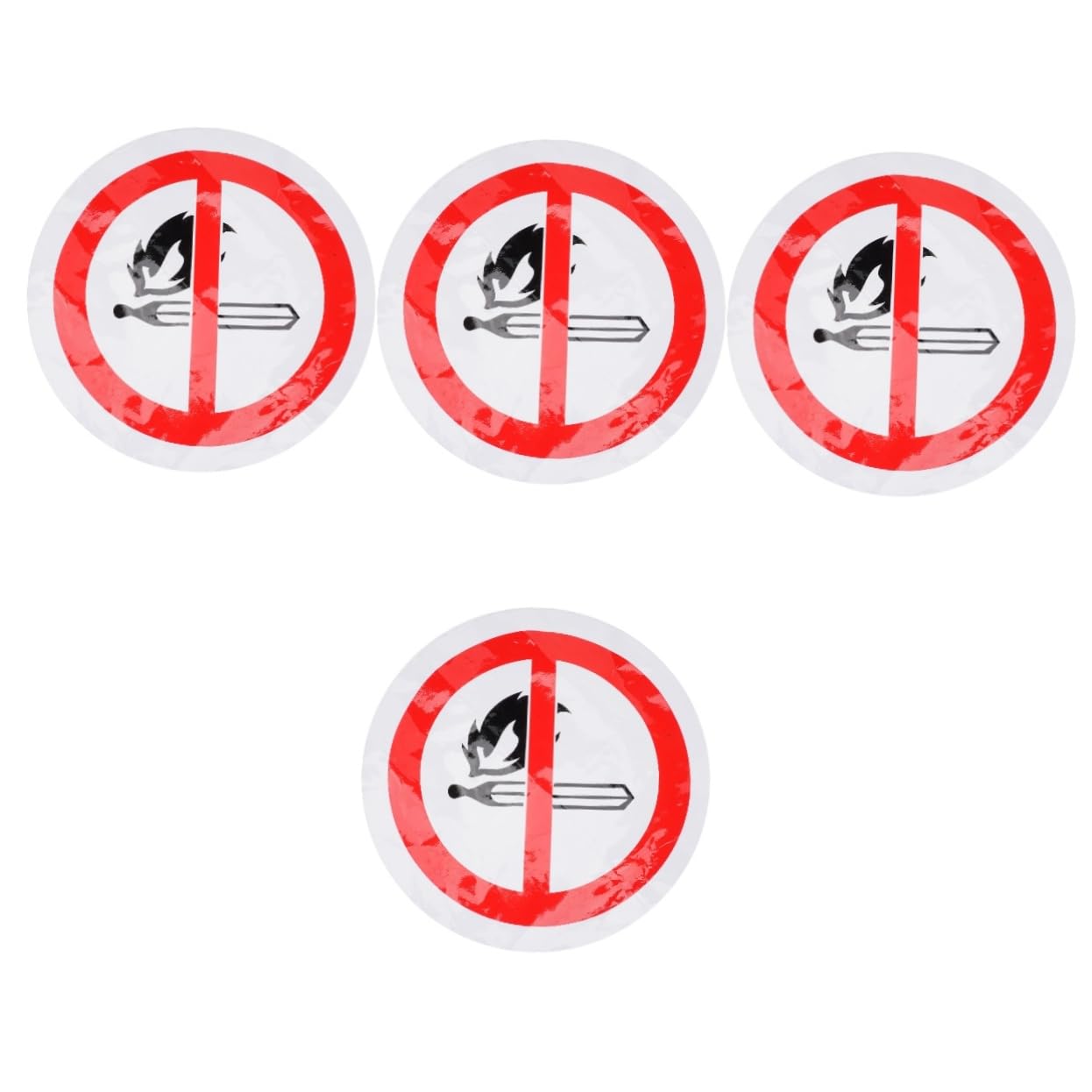 Mobestech 4piezas Etiqueta De Advertencia De No Pegatina De Seguridad Para Señalización Aviso Para Almacenes y Áreas De