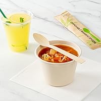 Vista 6 de Restaurantware Bambuddha - Cucharas de madera de 7 pulgadas, 100 cucharas desechables de bambú, con acabado liso y duradero, cubiertos sostenibles