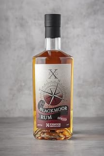Blackmoor Spiced Rum, 70cl glass bottle, 42% ABV, Artisan Craft Rum, Distilled by Exmoor Distillery, Great Rum Gift for Men and Women, Pemium Flavoured Dark Rum