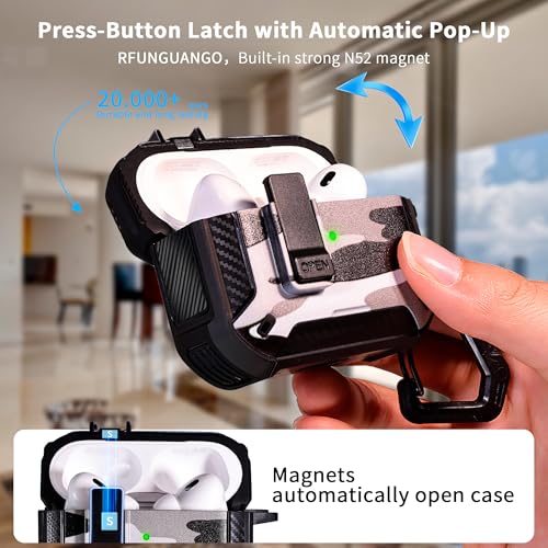 Image of RFUNGUANGO for AirPods Pro 2 Case, Snow Camo