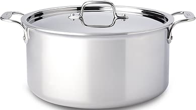 All-Clad 4508 Stainless Steel Tri-Ply Bonded Dishwasher Safe Stockpot with Lid/Cookware, Silver - coolthings.us