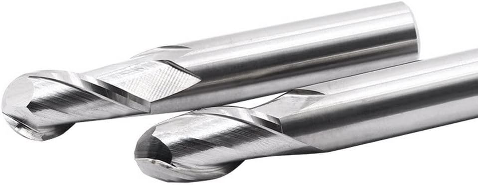 1pcs Carbide CNC Router Bits Ball Nose End Mill 2 Flute Cutting HRC55 Aluminium Copper Machining CNC Tungsten Steel Sprial Bit Spiral Milling Cutter Tools