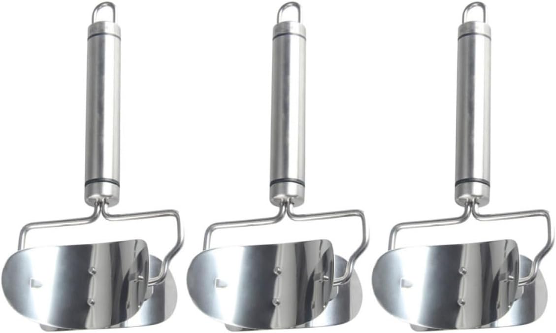 3pcs Dumpling Wrapper Cutter Tool Stainless Steel Xmas for Wonton
