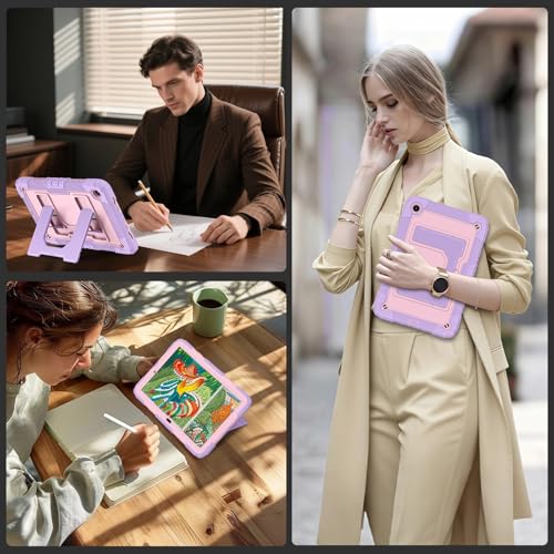 Image of for Samsung Galaxy Tab A11+ /A9+ Case 11 Inch Galaxy Tab A11 Plus Cases,Heavy Duty Shockproof Protective Cover Samsung A9 Plus Tablet Cases,Purple Rose