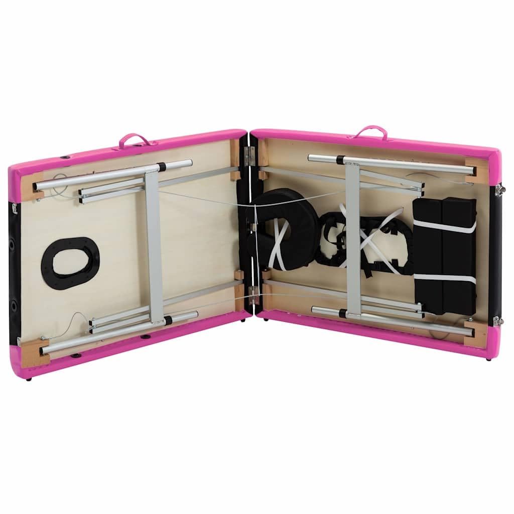 Camilla de masaje plegable, mesa de tratamiento de 2 zonas con