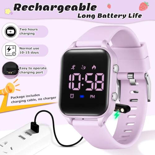 Image of LAVAREDO Kids Digital Watches for Boys Girls,Waterproof Sport Watch with Pedometer Stopwatch Vibration Alarm for Ages 5-13,No App Fitness Tracker Watch for Kids Teens Birthday Gifts